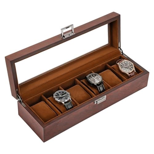 ProCase 6-Slot Wooden Watch Box (Espresso)