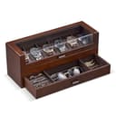 ProCase 2-Layer Walnut Watch Box with Drawer (6 Slots)