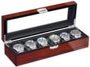 BEWISHOME 6-Slot Wooden Watch Box (SSH06Y)