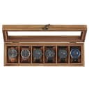 SONGMICS 6-Slot Wooden Watch Box