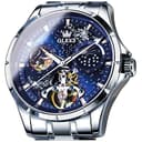 OLEVS Moon Phase Skeleton Automatic (blue dial)