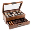 Glenor Co 12-Slot Watch Box with Valet Drawer