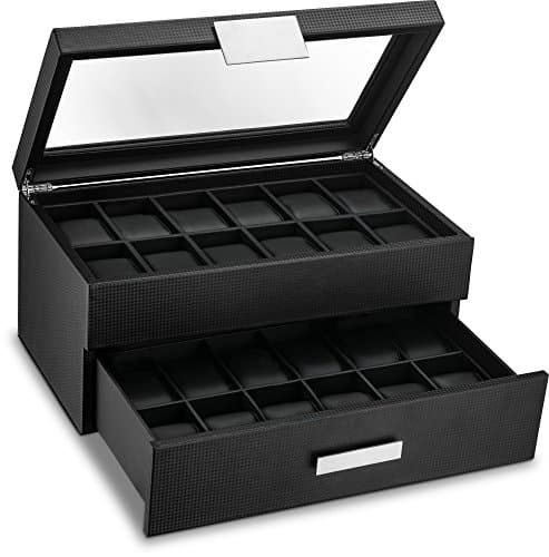 Glenor Co 24-Slot Watch Box