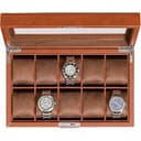 Rothwell 10-Slot Leather Watch Box